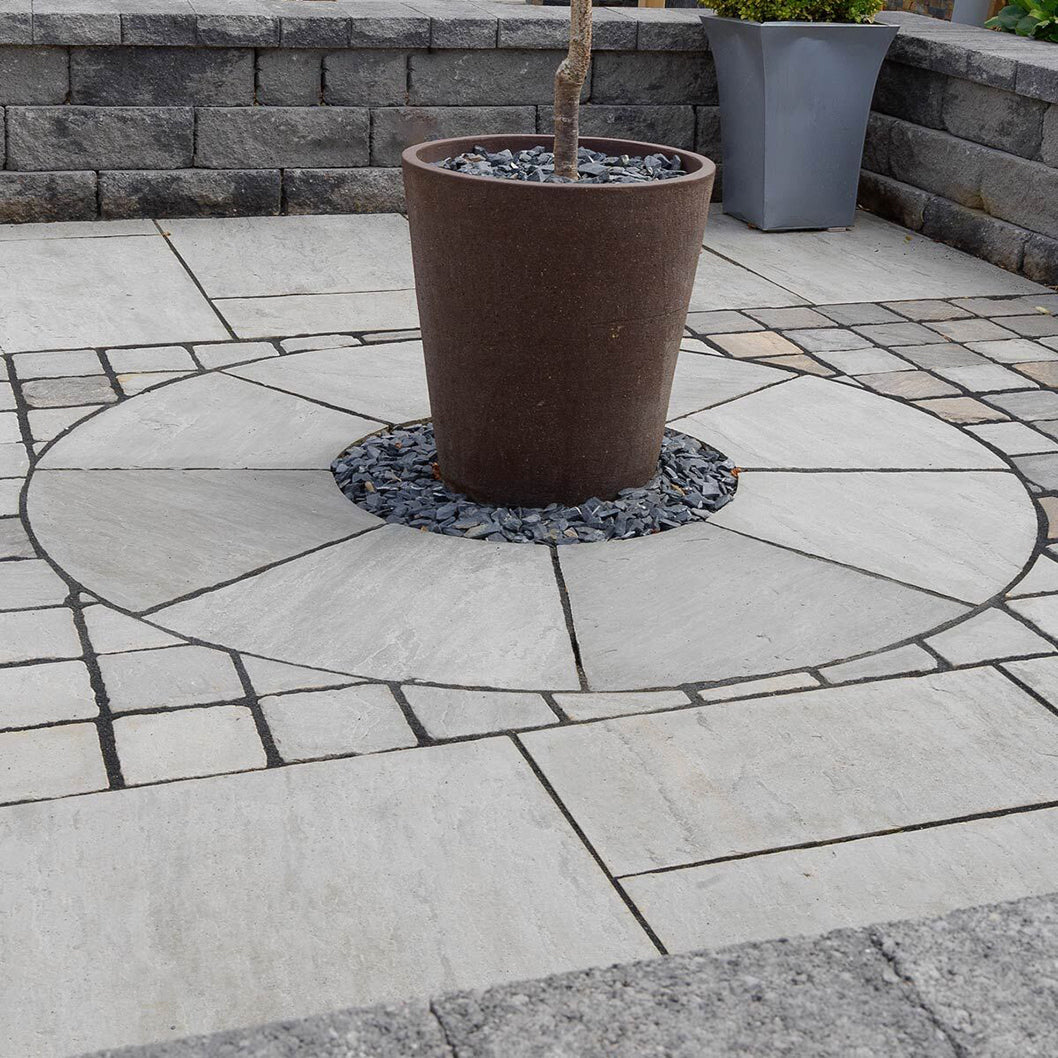 Pavestone Light Grey Natural Sandstone Circle - JJ Building Materials
