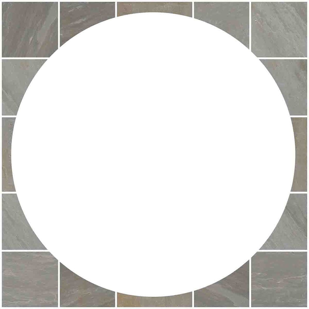Pavestone Light Grey Natural Sandstone Circle - JJ Building Materials