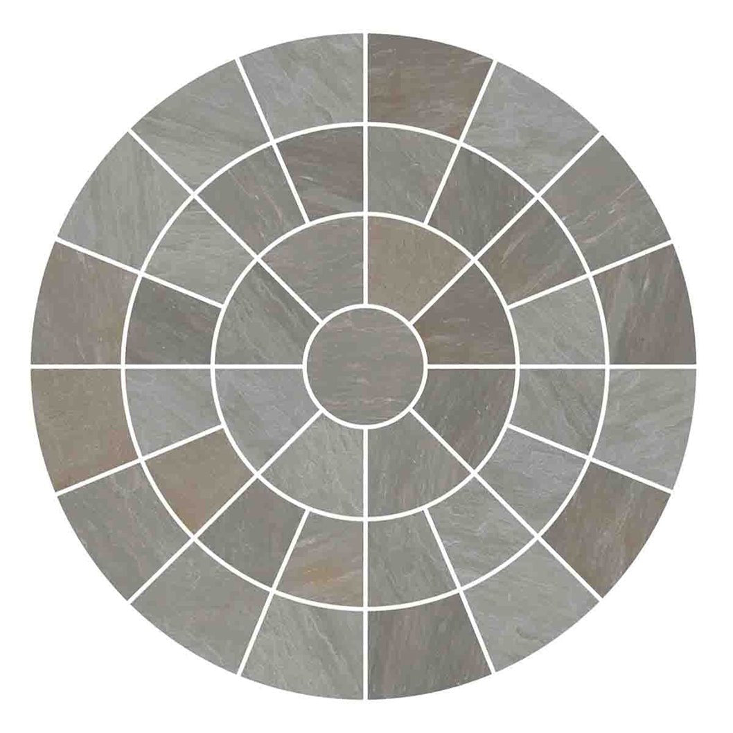 Pavestone Light Grey Natural Sandstone Circle - JJ Building Materials