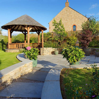 Pavestone Light Grey Natural Sandstone Paving 18mm Calibrated - Normal Pack Sizes - JJ Building Materials