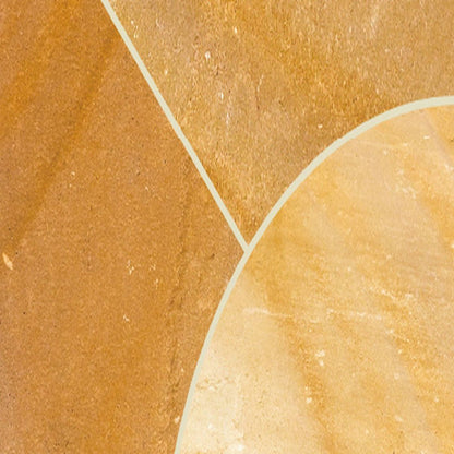 Pavestone Modak Natural Sandstone Circle Feature - Centre 600 Qty 1 Ring 1 1500 Qty 8 Ring 2 2400 Qty 16 - JJ Building Materials