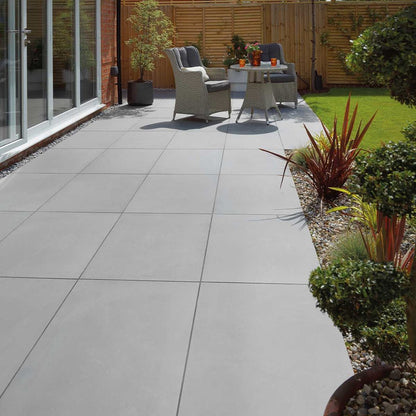 Pavestone Monviso Smooth Grey Porcelain Paving - 900 x 600mm - JJ Building Materials
