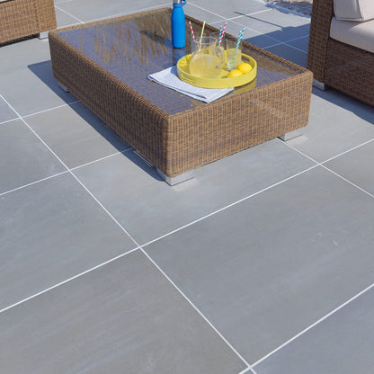 Pavestone Monviso Smooth Grey Porcelain Paving - 900 x 600mm - JJ Building Materials