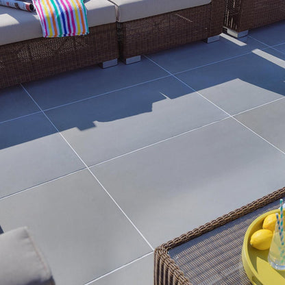 Pavestone Monviso Smooth Grey Porcelain Paving - 900 x 600mm - JJ Building Materials