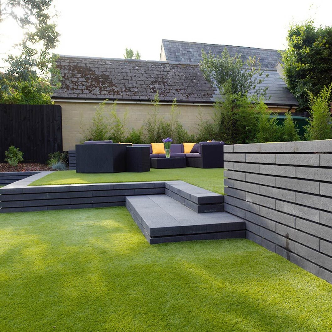 Pavestone Moodul Walling Block Black - 90mm - 600 x 300mm - Pack of 32 - 1.73m² - JJ Building Materials