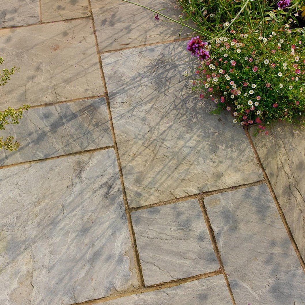 Pavestone Old Black (22mm Calibrated) Natural Sandstone Paving - Mixed Size - JJ Building Materials