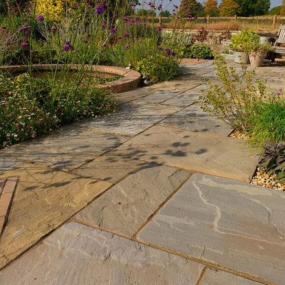 Pavestone Old Black (22mm Calibrated) Natural Sandstone Paving - Mixed Size - JJ Building Materials