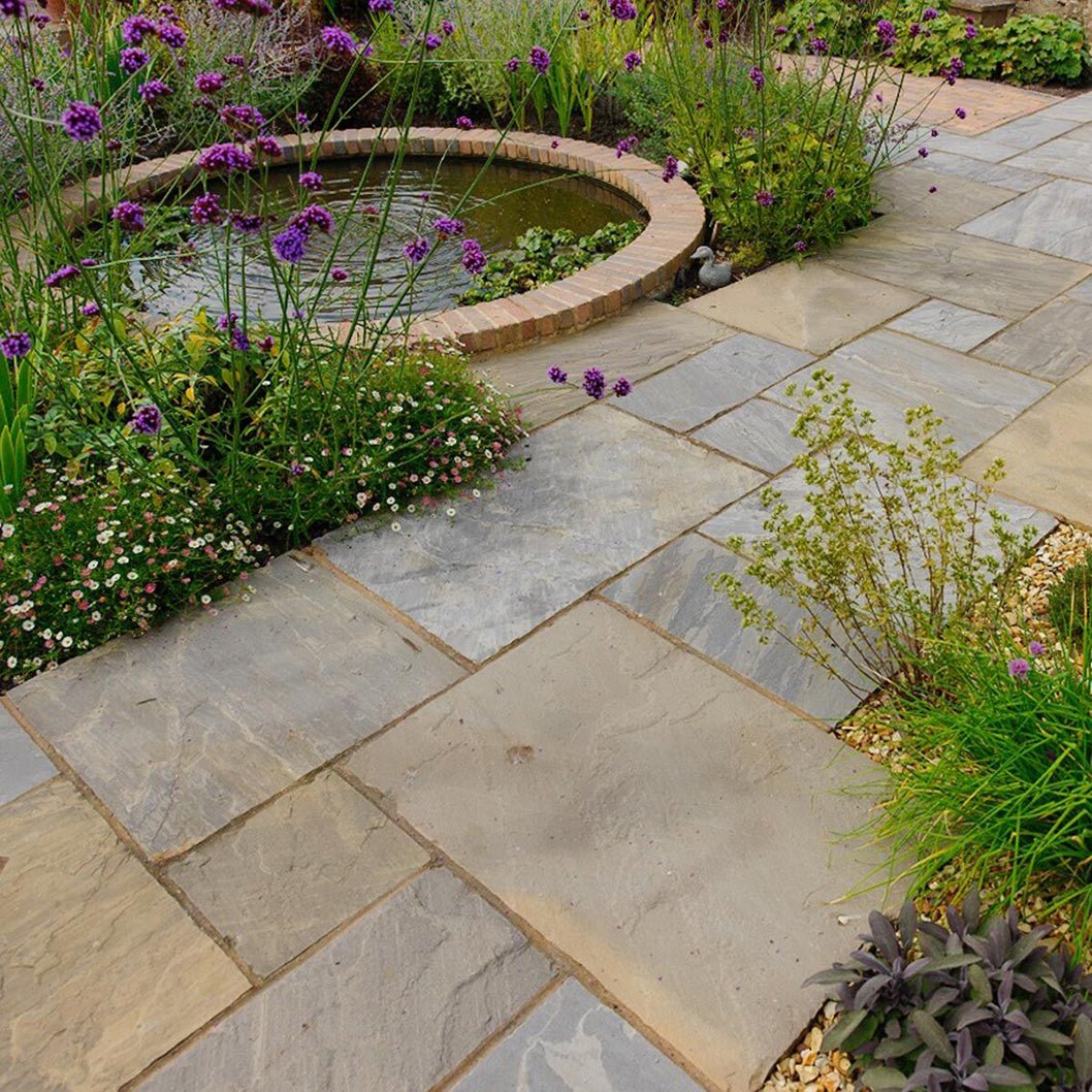 Pavestone Old Black (22mm Calibrated) Natural Sandstone Paving - Mixed Size - JJ Building Materials