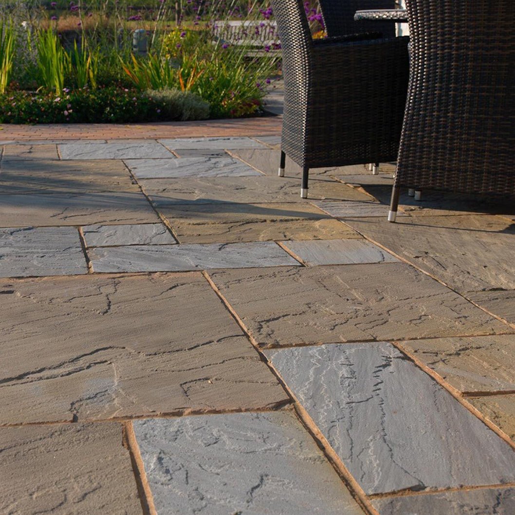 Pavestone Old Black (22mm Calibrated) Natural Sandstone Paving - Mixed Size - JJ Building Materials