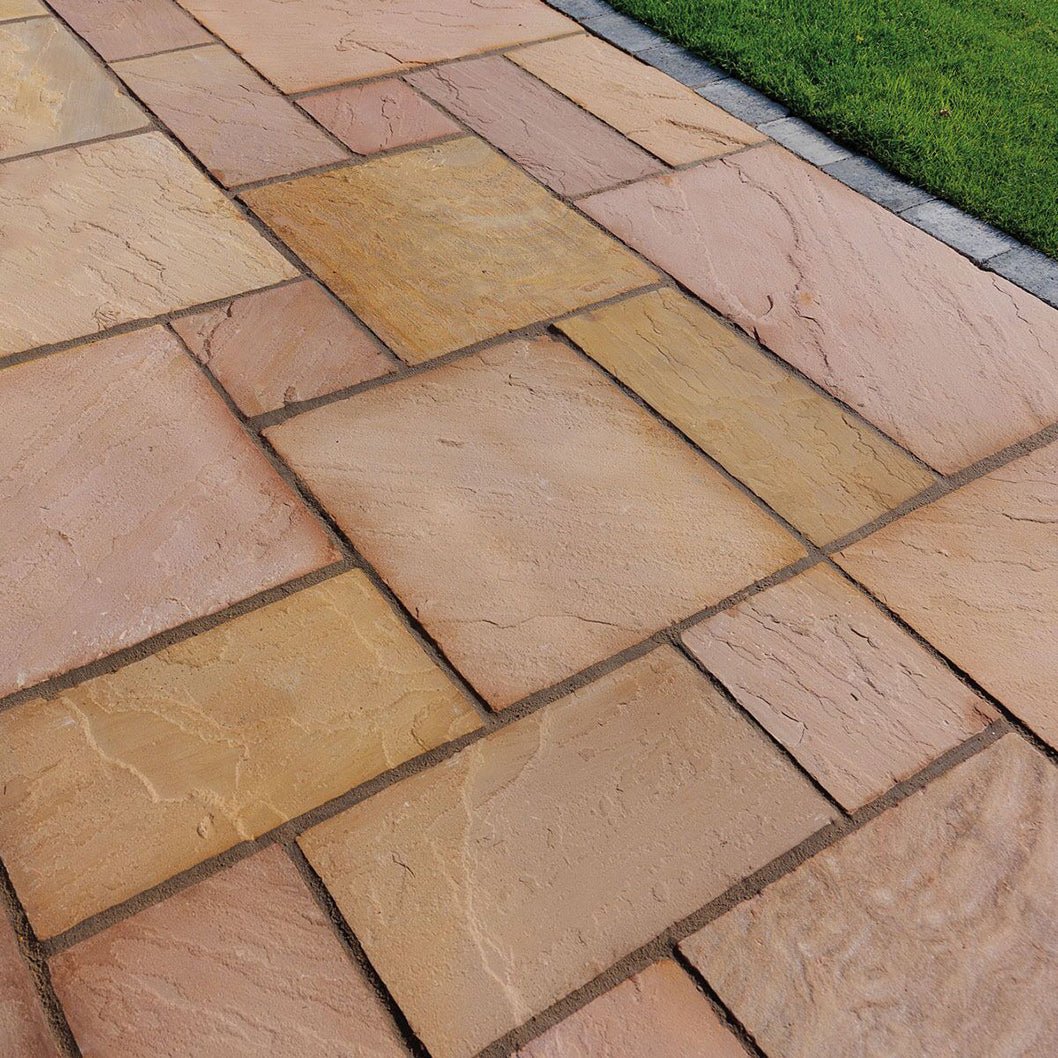 Pavestone Original Modak (22mm Calibrated) Natural Sandstone Paving - Mixed Size - JJ Building Materials