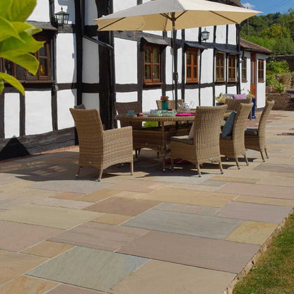 Pavestone Raj Blend Natural Sandstone Paving 18mm Calibrated - Normal Pack Sizes - JJ Building Materials