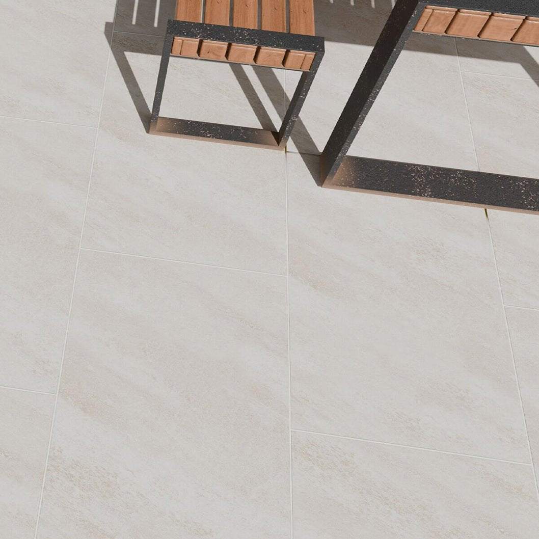 Pavestone Sabbia Cliffrock White Porcelain Paving - 900 x 600mm - JJ Building Materials