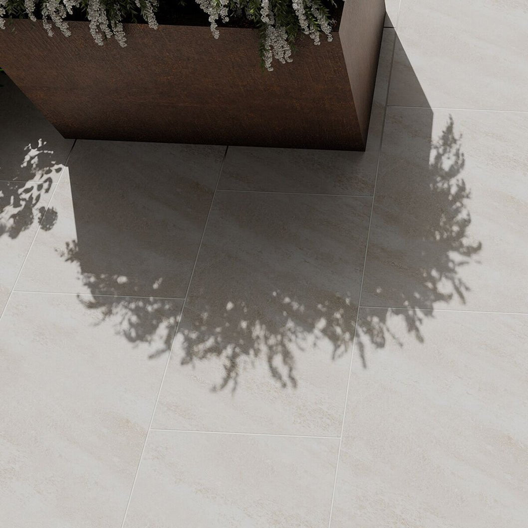Pavestone Sabbia Cliffrock White Porcelain Paving - 900 x 600mm - JJ Building Materials