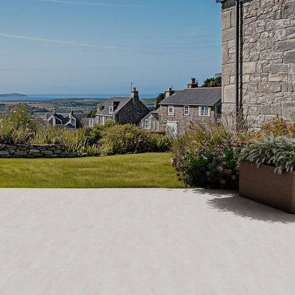 Pavestone Sabbia Cliffrock White Porcelain Paving - 900 x 600mm - JJ Building Materials