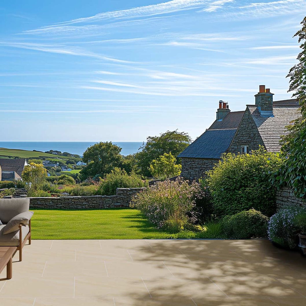 Pavestone Sabbia Desert Sand Porcelain Paving - 900 x 600mm - JJ Building Materials