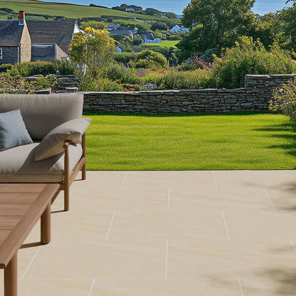 Pavestone Sabbia Desert Sand Porcelain Paving - 900 x 600mm - JJ Building Materials