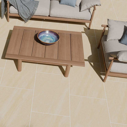 Pavestone Sabbia Desert Sand Porcelain Paving - 900 x 600mm - JJ Building Materials