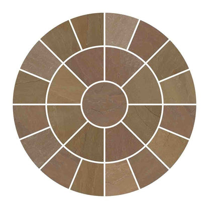Pavestone Tudor Oxford Natural Sandstone Circle Feature - Circle Kit - JJ Building Materials