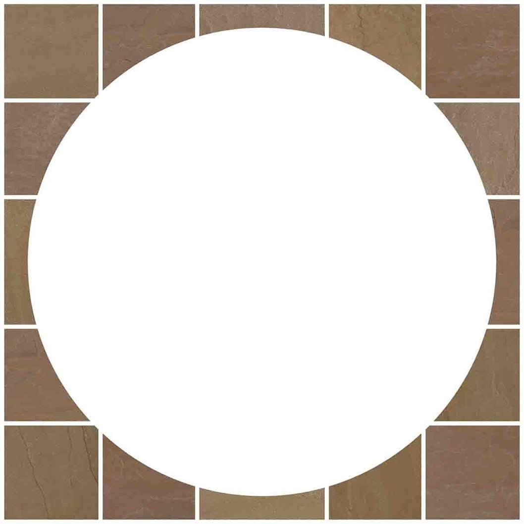 Pavestone Tudor Oxford Natural Sandstone Circle Feature - Circle Kit - JJ Building Materials