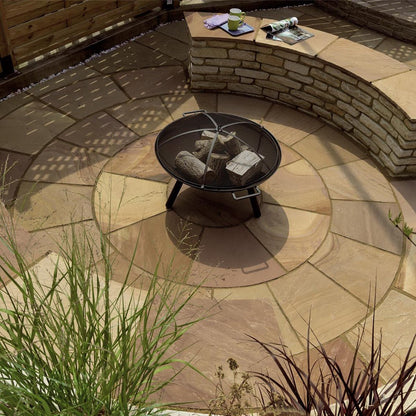 Pavestone Tudor Oxford Natural Sandstone Circle Feature - Circle Kit - JJ Building Materials