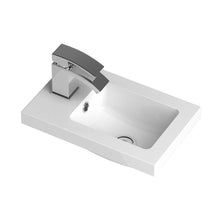 Hudson Reed Furniture Worktops And Basins 400mm Compact Basin Contemp White Polymarble 255x403x135mm