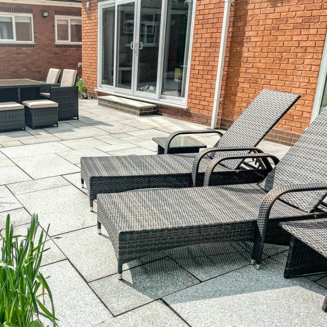 Polished Silver 20mm Granite Paving Slabs - Patio Kit - JJ Building Materials