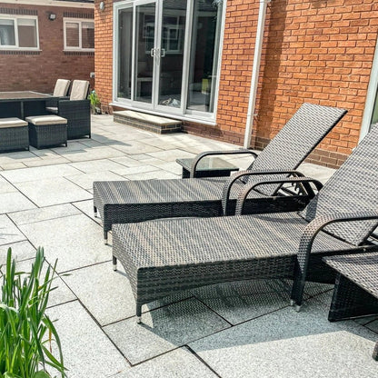 Polished Silver 20mm Granite Paving Slabs - Patio Kit - JJ Building Materials