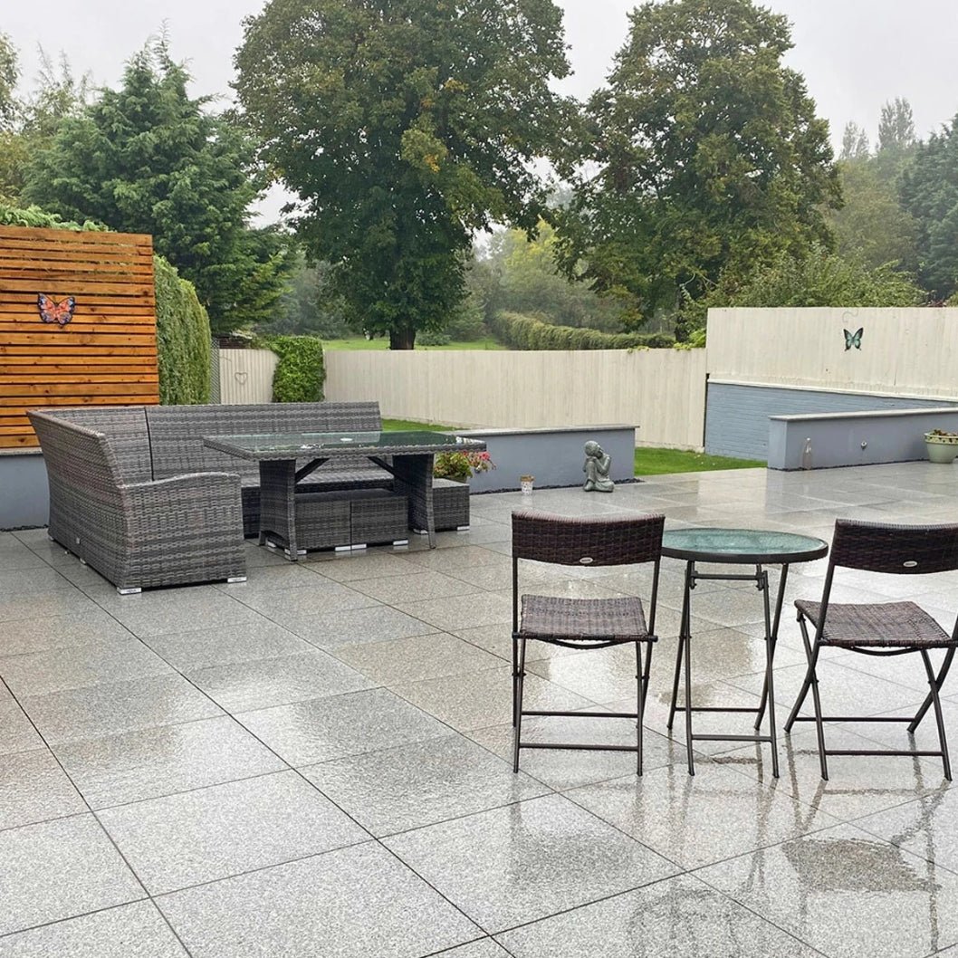 Polished Silver 25mm Granite Paving Slabs - 600mm x 900mm - JJ Building Materials