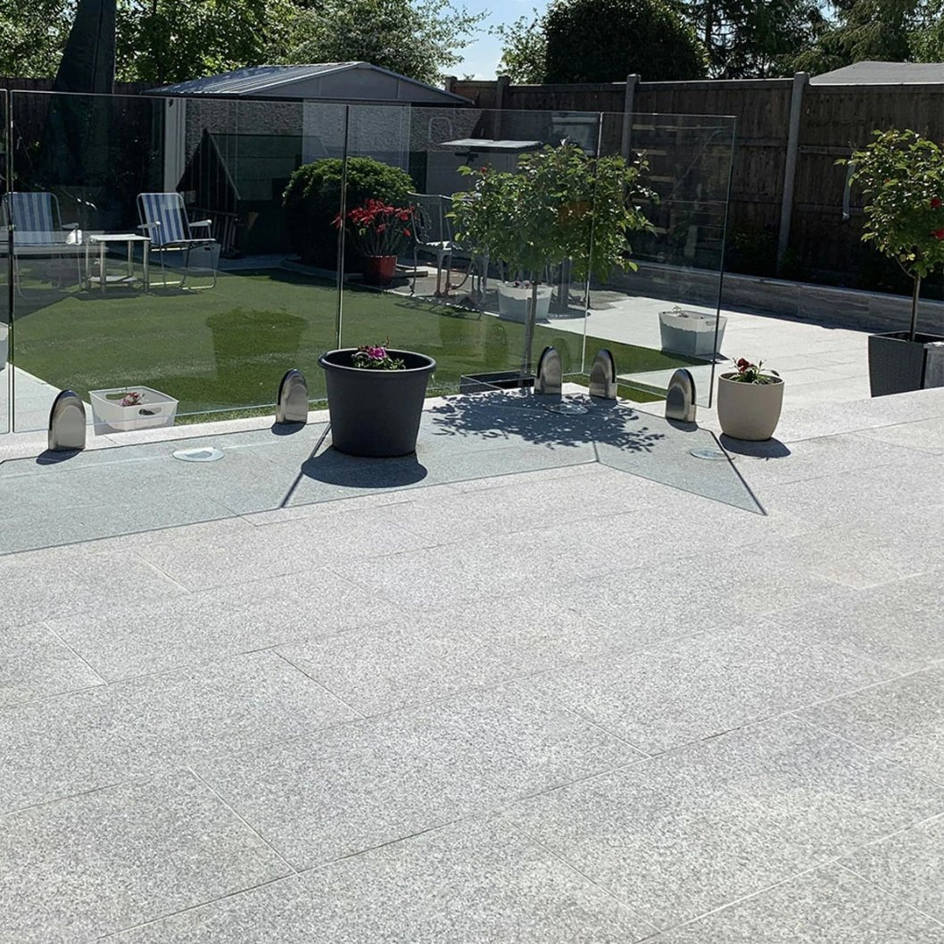 Polished Silver 25mm Granite Paving Slabs - 600mm x 900mm - JJ Building Materials