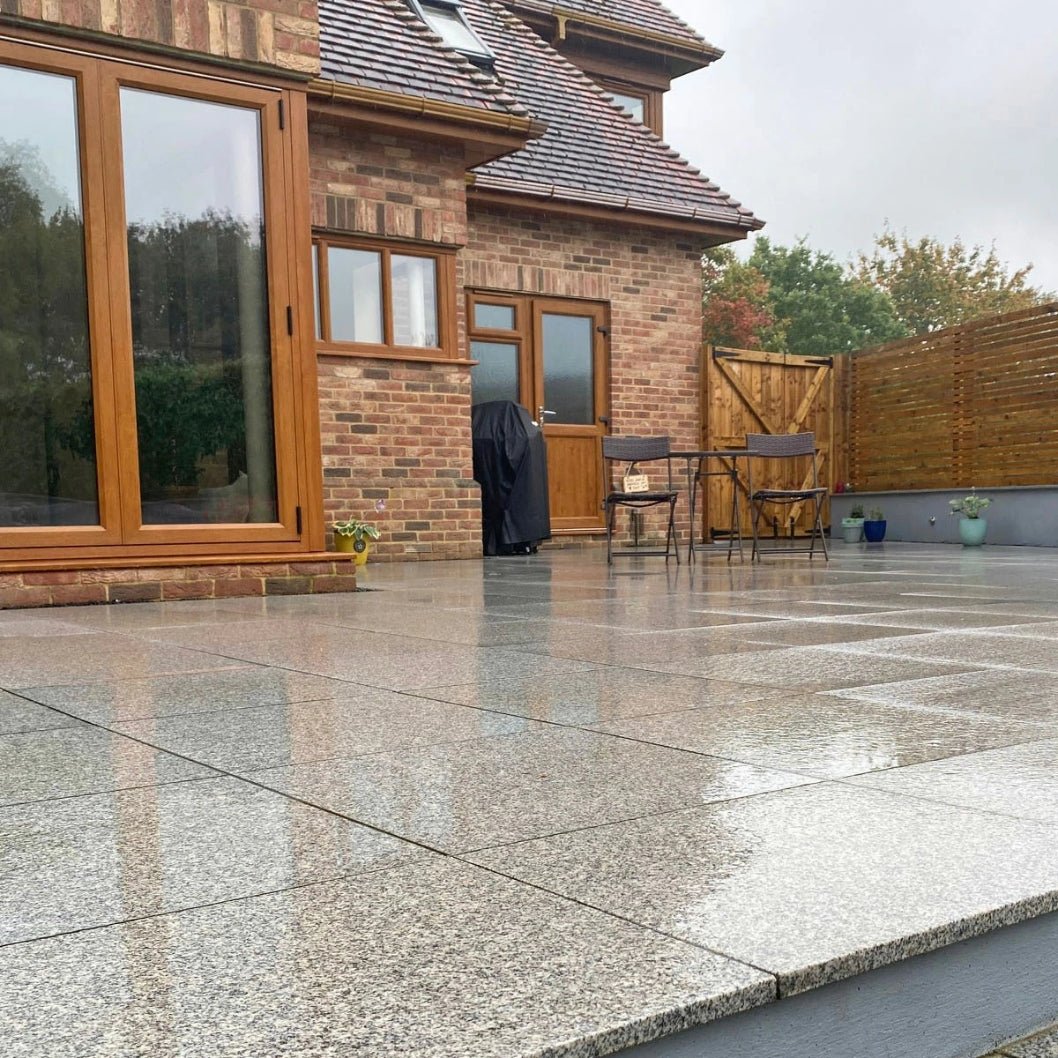 Polished Silver 25mm Granite Paving Slabs - 600mm x 900mm - JJ Building Materials
