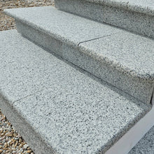 Polished Silver 40mm Granite - Bullnose Step Corners - Flamed - 400mm x 40mm - JJ Building Materials