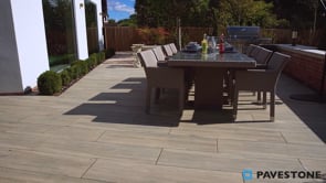 Pavestone Deckwood Cinder Porcelain Paving - 1200 x 295mm