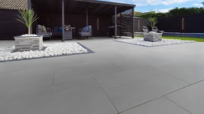 Pavestone Monviso Smooth Grey Porcelain Paving - 900 x 600mm