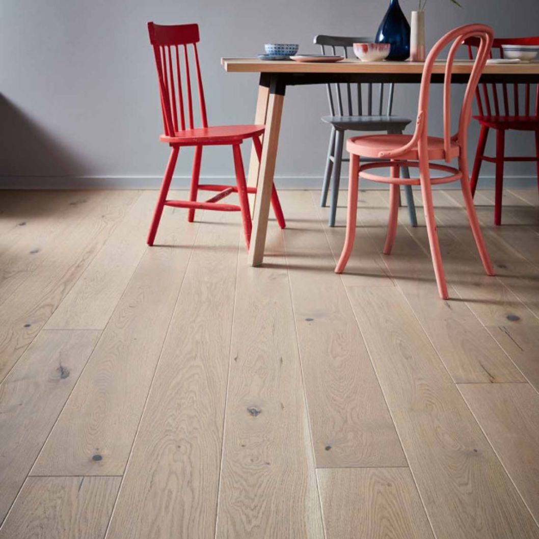 Rasselas Brushed Matt Lacquer Engineered Wood Flooring - 2.77m2 Pack Size | Contemporary Range - JJ Building Materials