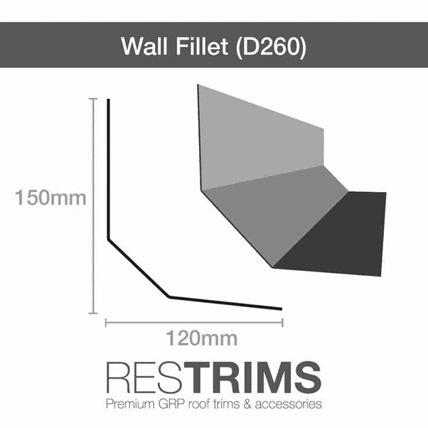RESTRIM Wall Fillet Trim D260 - 3m - JJ Building Materials