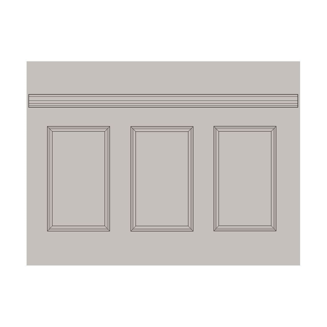 Richard Burbidge 1pk PaintReady Wall Panel Kit 700x75x75mm with Dado - JJ Building Materials