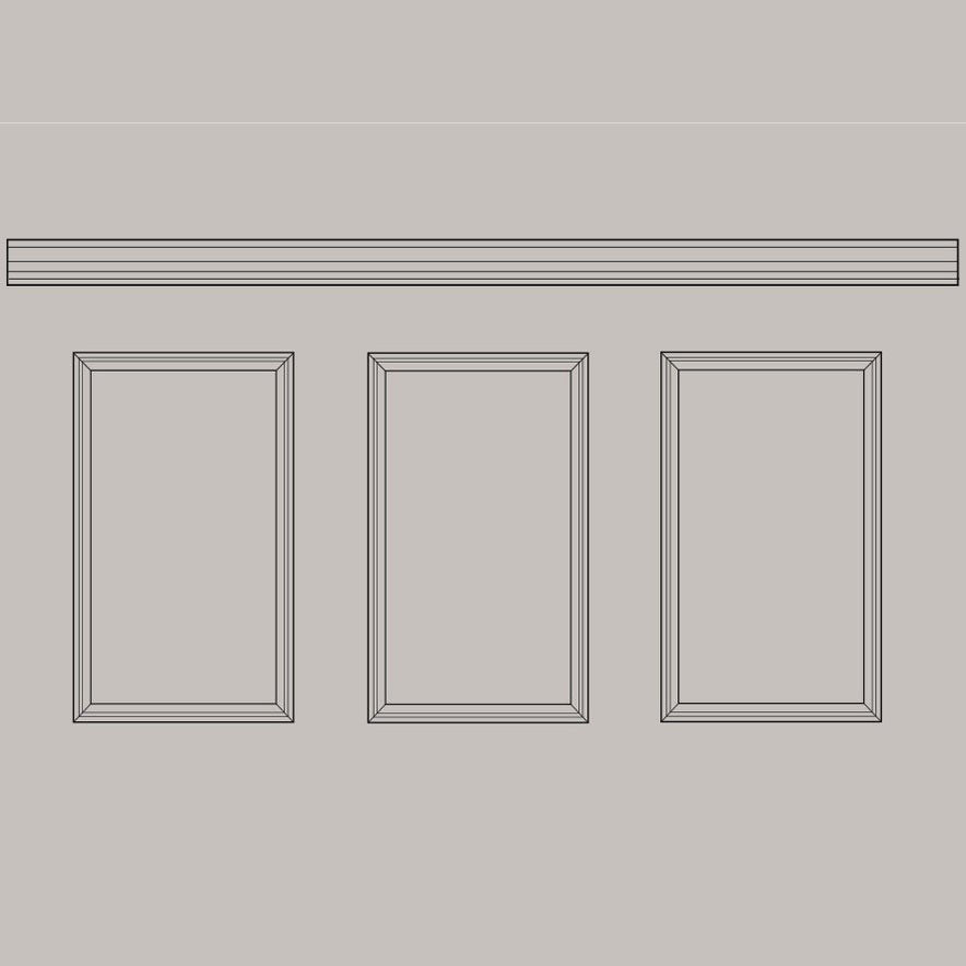 Richard Burbidge 1pk PaintReady Wall Panel Kit 700x75x75mm with Dado - JJ Building Materials