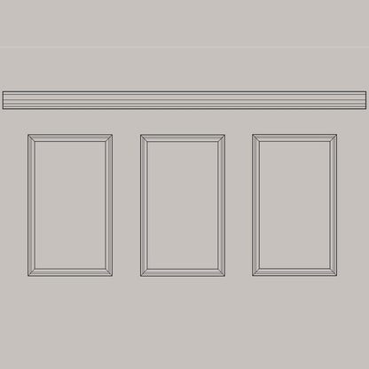 Richard Burbidge 1pk PaintReady Wall Panel Kit 700x75x75mm with Dado - JJ Building Materials