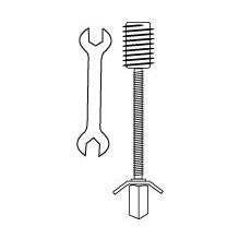 Richard Burbidge 4of4 Decking Baluster Bolts and 1 Spanner - JJ Building Materials