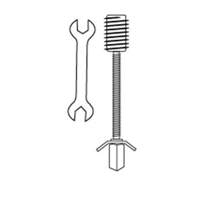 Richard Burbidge 4of4 Decking Baluster Bolts and 1 Spanner - JJ Building Materials