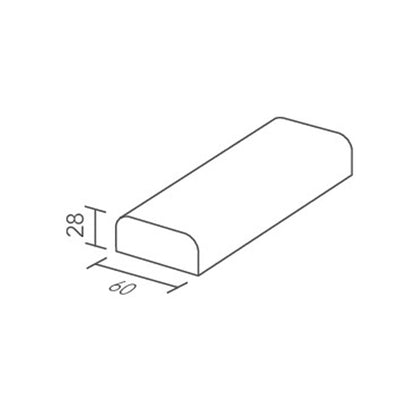 Richard Burbidge Elements Oak Glass Type Baserail - JJ Building Materials