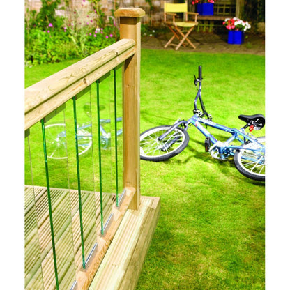 Richard Burbidge Glass Panel 876 (Inc Bracket) x4pk - JJ Building Materials