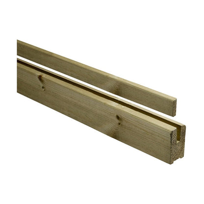 Richard Burbidge Glass Panel Carry Rail 2400 with Fillet - JJ Building Materials
