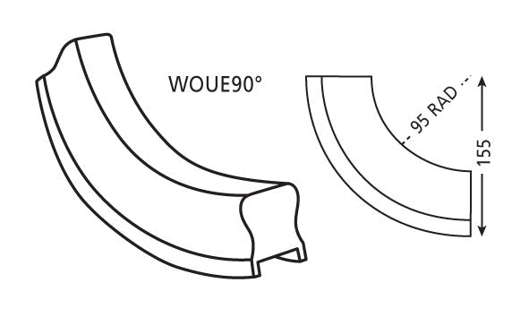 Richard Burbidge Oak HDR Concave Ramp 90 Degree - JJ Building Materials