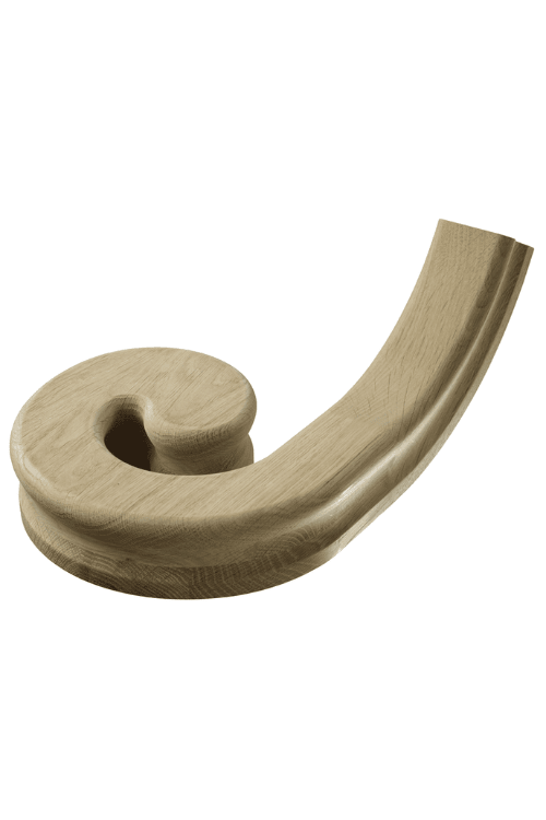 Richard Burbidge Oak HDR Left Hand Volute - JJ Building Materials