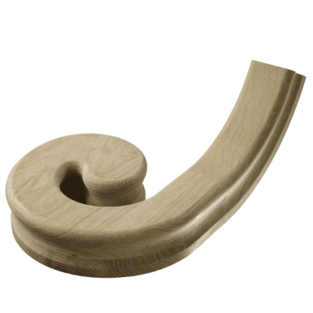 Richard Burbidge Oak HDR Left Hand Volute - JJ Building Materials