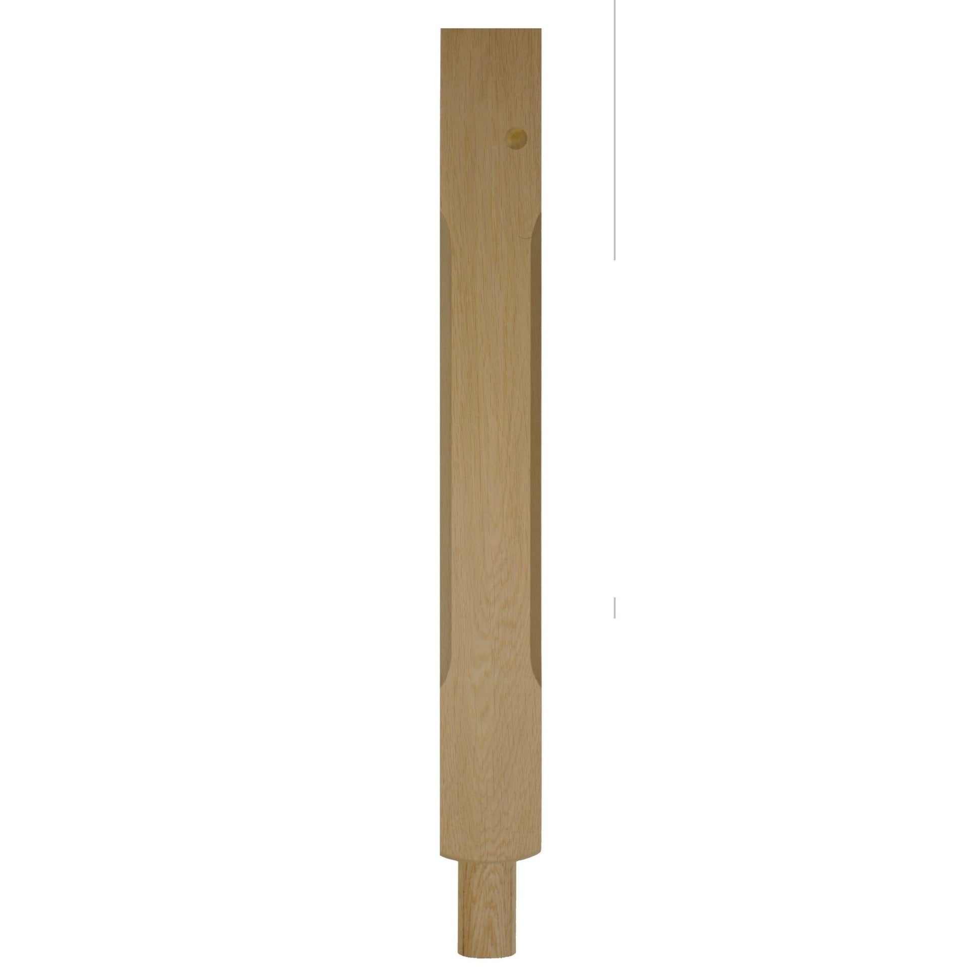 Richard Burbidge Oak Stop Chamfer Half Newel 725x90mm - JJ Building Materials