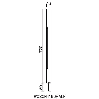 Richard Burbidge Oak Stop Chamfer Half Newel 725x90mm - JJ Building Materials