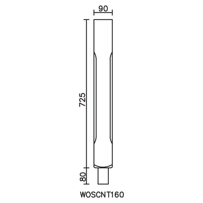 Richard Burbidge Oak Stop Chamfer Newel 725x90mm - JJ Building Materials