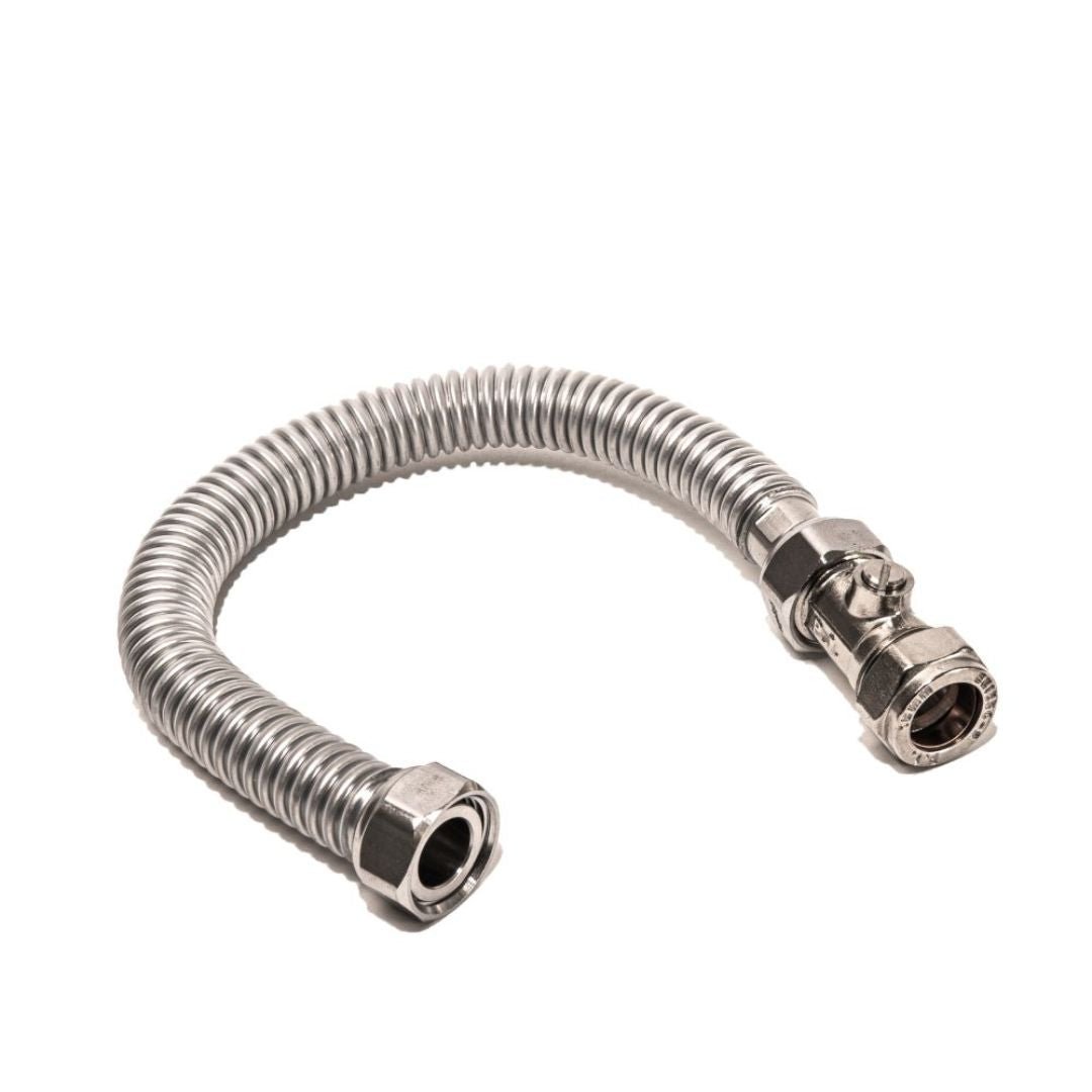 Ridgeline 15mm ISO x 1/2" Female Full Bore Flexible Connector - JJ Building Materials